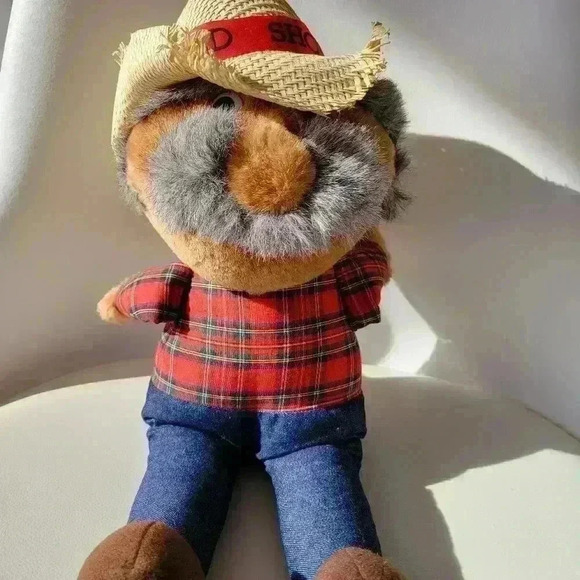 Vintage 1980's Shotgun Red Plush Stuffed Old Man Doll Nashville - Picture 10 of 10